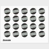 Elektrische draad - Fractal Ronde Sticker (Vel)
