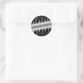 Elektrische draad - Fractal Ronde Sticker (Tas)