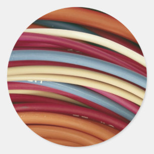 Elektrische draad ronde sticker