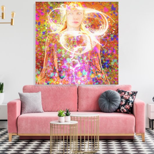 Elektrische dromen canvas afdruk (Insitu (Woonkamer))