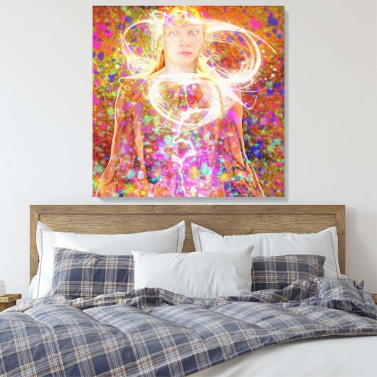 Elektrische dromen canvas afdruk (Insitu (Slaapkamer))