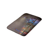 Elektrische dromen - Futuristische Shanghai Skylin Badmat (Gekanteld)