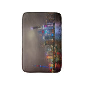 Elektrische dromen - Futuristische Shanghai Skylin Badmat (Voorkant Verticaal)