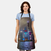 Elektrische dromen - Futuristische Shanghai Skylin Schort (Gedragen)