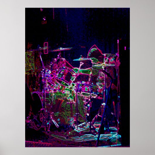 Elektrische drummer poster (Voorkant)