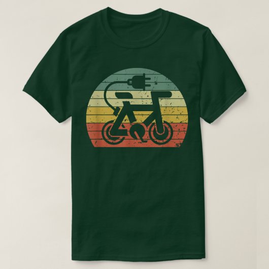 Elektrische E Bike Electronic Bicyclist  Retro T-shirt (Design voorkant)