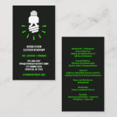 Elektrische Eco-lamp Visitekaartje (Voorkant / Achterkant)