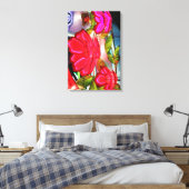 Elektrische elegantheid in roos canvas afdruk (Insitu (Slaapkamer))