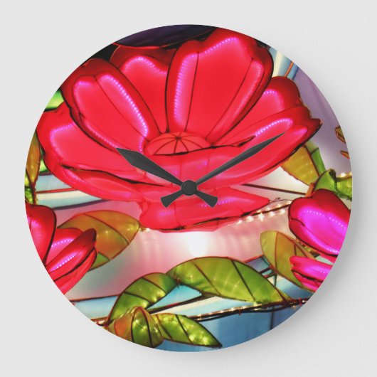 Elektrische elegantheid in roze grote klok (Voorkant)