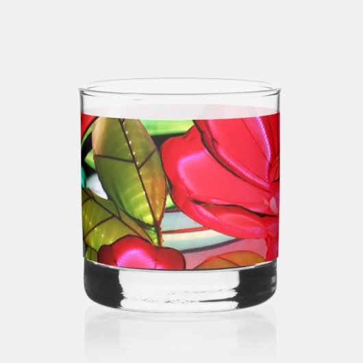 Elektrische elegantheid in roze whisky glas (Voorkant)