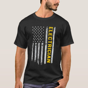 Elektrische elektricien ons vlag t-shirt