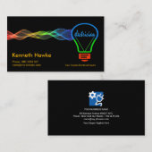 Elektrische elektricien voor lichtgloeilamp met el visitekaartje (Voorkant / Achterkant)