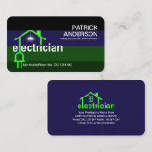 Elektrische elektrische bedrading visitekaartje (Voorkant / Achterkant)