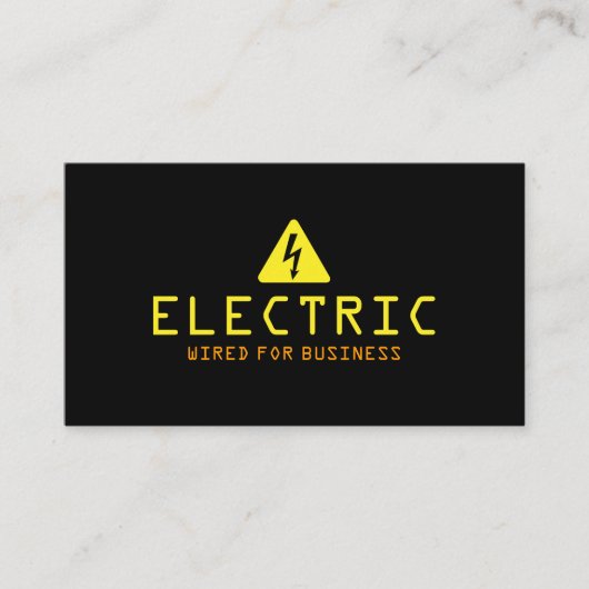 Elektrische elektrische elektriciteit visitekaartje (Voorkant)