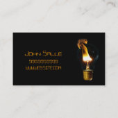 Elektrische elektrische lamp visitekaartje (Achterkant)