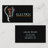 Elektrische elektrische lichtschokdraad visitekaartje (Voorkant / Achterkant)