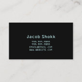 Elektrische elektrische lichtschokdraad visitekaartje (Achterkant)