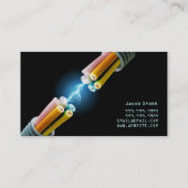 Elektrische elektrische lichtschokdraad visitekaartje (Achterkant)