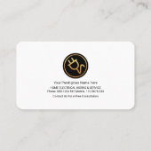 Elektrische elektrische voeding visitekaartje (Achterkant)