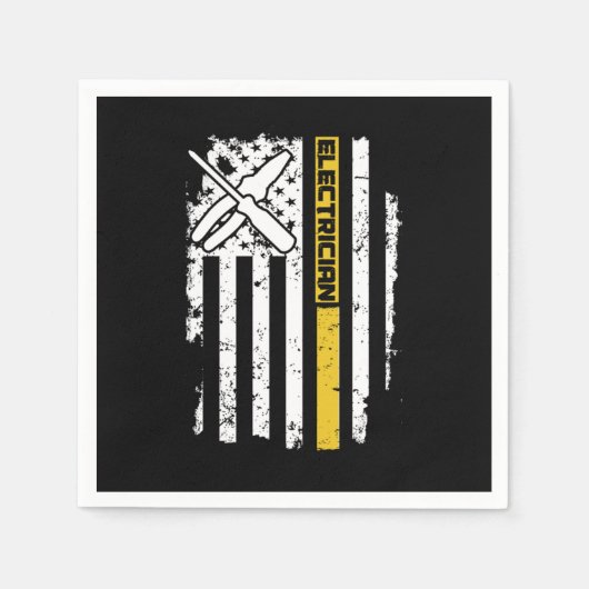 Elektrische elektronica Amerikaanse vlag Servet (Voorkant)