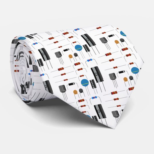 Elektrische elektronica Engineer retro Stropdas (Opgerold)