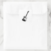 Elektrische en akoestische gitaar, met rots en rol vierkante sticker (Tas)