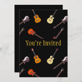 Elektrische en akoestische gitaarcollage kaart (Voorkant / Achterkant)