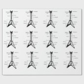 Elektrische en akoestische gitaren cadeaupapier (Vlak)