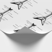 Elektrische en akoestische gitaren cadeaupapier (Hoek)