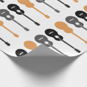 Elektrische en akoestische gitaren cadeaupapier (Hoek)