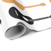 Elektrische en akoestische gitaren cadeaupapier (Rol Hoek)