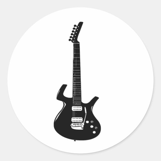 Elektrische en akoestische gitartrips voor rots en ronde sticker (Voorkant)