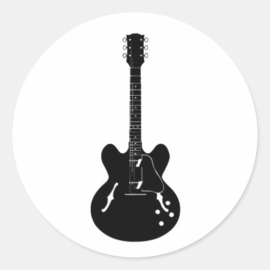 Elektrische en akoestische gitartrips voor rots en ronde sticker (Voorkant)