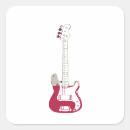 Elektrische en akoestische gitartrips voor rots en vierkante sticker