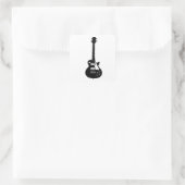 Elektrische en akoestische gitartrips voor rots en vierkante sticker (Tas)