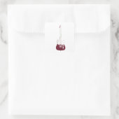 Elektrische en akoestische gitartrips voor rots en vierkante sticker (Tas)