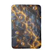 Elektrische energie Abstract met Golden Lightning Badmat (Voorkant Verticaal)