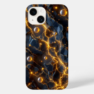 Elektrische energie Abstract met Golden Lightning Case-Mate iPhone 14 Hoesje