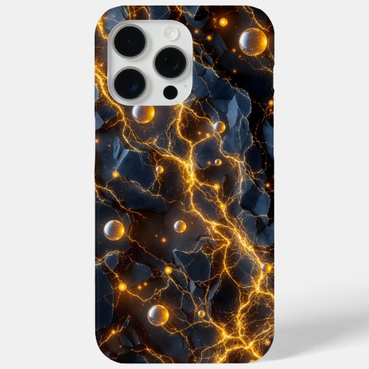 Elektrische energie Abstract met Golden Lightning Case-Mate iPhone Case (Achterkant)