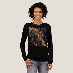 Elektrische energie Abstract met Golden Lightning Tri-Blend Shirt