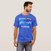 Elektrische energie Burst – Blauwe Lightning op Di T-shirt (Voorkant volledig)