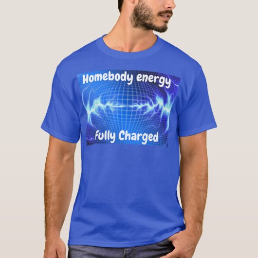Elektrische energie Burst – Blauwe Lightning op Di T-shirt (Voorkant)