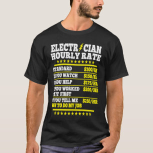 Elektrische energie volgens de elektrische uurwerk t-shirt