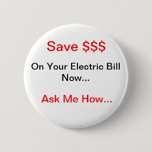 Elektrische energiebesparing ronde button 5,7 cm