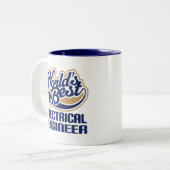 Elektrische Engineer Gift (beste werelden) Tweekleurige Koffiemok (Voorkant links)