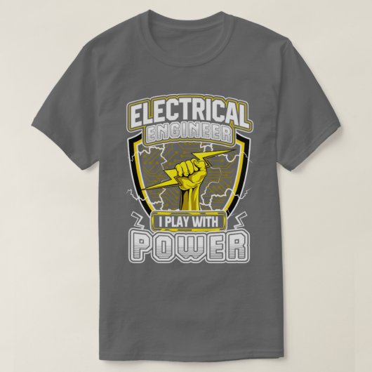 Elektrische engineer ik speel met kracht t-shirt (Design voorkant)
