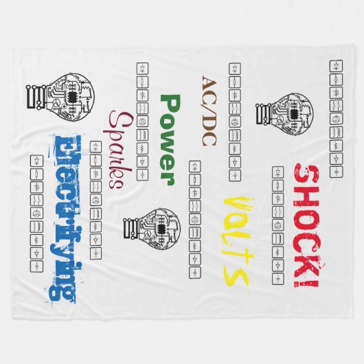 Elektrische engineeringbank fleece deken (Voorkant (Horizontaal))