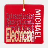 Elektrische Extraordinaire CUSTOM Keramisch Ornament (Achterkant)