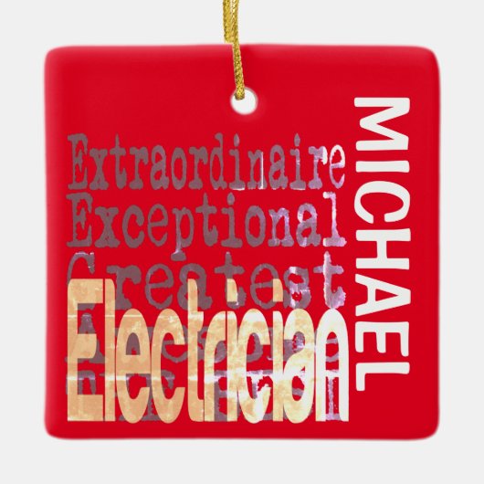 Elektrische Extraordinaire CUSTOM Keramisch Ornament (Voorkant)