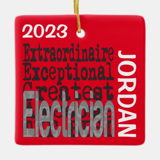 Elektrische Extraordinaire CUSTOM Keramisch Ornament (Voorkant)